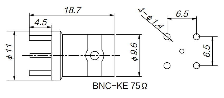 XMR020 BNC-KE 75Ω