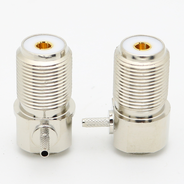 UHF Right Angle Crimp Jack LMR100 RG316 RG174 SFF-50-1.5 XMRUHF15