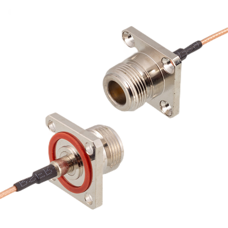 N Square Plate Flange Jack To IPEX Outdoor Waterproof Cable Assembly RG178 Cable XMRZJ14
