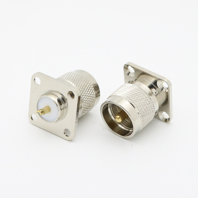 UHF Panel Mount Jack 4-Hole Flange Solder XMRUHF30