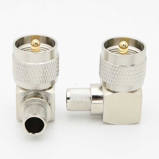 UHF Right Angle Crimp Plug LMR400 CNT400 7D-FB RG8 XMRUHF10