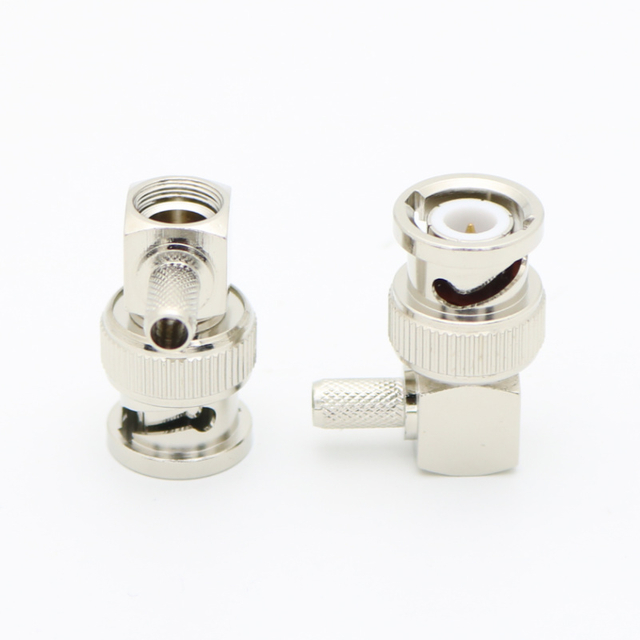 BNC Right Angle Crimp Plug LMR195 CNT195 RG58 RG233 RG142 RG400 XMR010