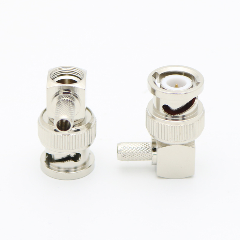 BNC Right Angle Crimp Plug LMR195 CNT195 RG58 RG233 RG142 RG400 XMR010