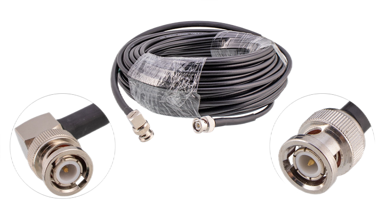 BNC Straight Plug To BNC Right Angle Plug Cable Assembly XMRZJ8
