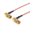 MCX R/A Plug To SMA R/A Plug RG316 RF Cable Assemblies Length 10cm XMRZJ16