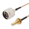 N Connector Plug To QMA Jack Cable Assembly RG316 Cable XMRZJ24