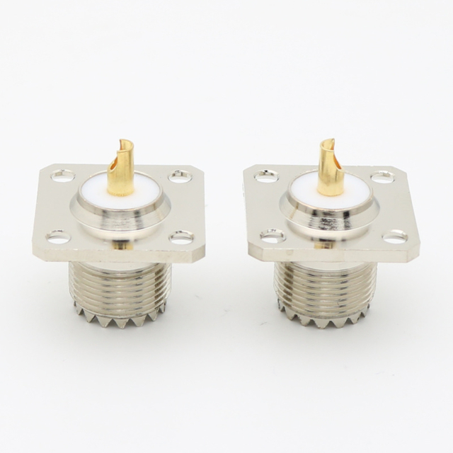 UHF Jack Panel Mount 4-Hole Flange Solder XMRUHF33