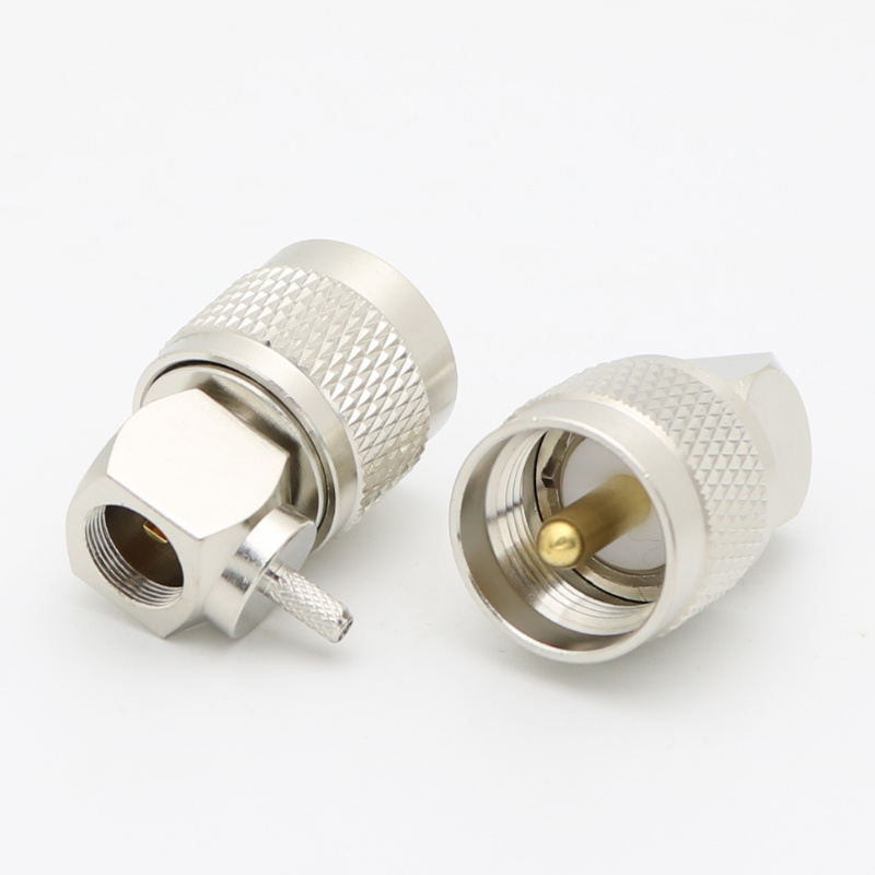 UHF Right Angle Crimp Plug LMR100 RG316 RG174 SFF-50-1.5 XMRUHF6