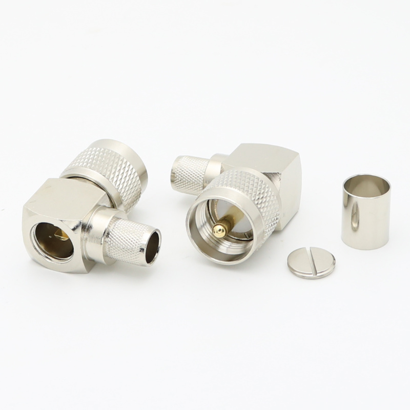 UHF Right Angle Crimp Plug LMR400 CNT400 7D-FB RG8 XMRUHF10