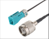 FAKRA Straight Waterproof Plug To TNC Plug Cable assembly GEL100 Cable Length 5 Meters XMRZJ10