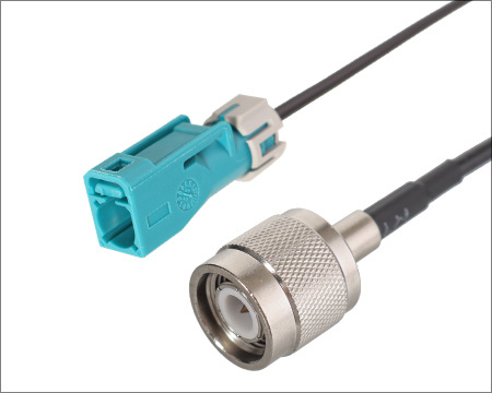 FAKRA Straight Waterproof Plug To TNC Plug Cable assembly GEL100 Cable Length 5 Meters XMRZJ10