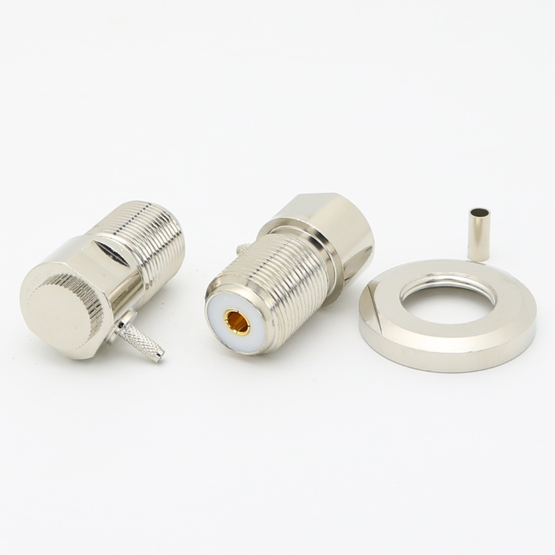 UHF Right Angle Crimp Jack LMR100 RG316 RG174 SFF-50-1.5 XMRUHF15