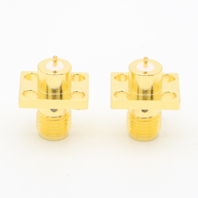 SMA Panel Mount Jack 4-Hole Flange 50 Ohm XMRSMA12