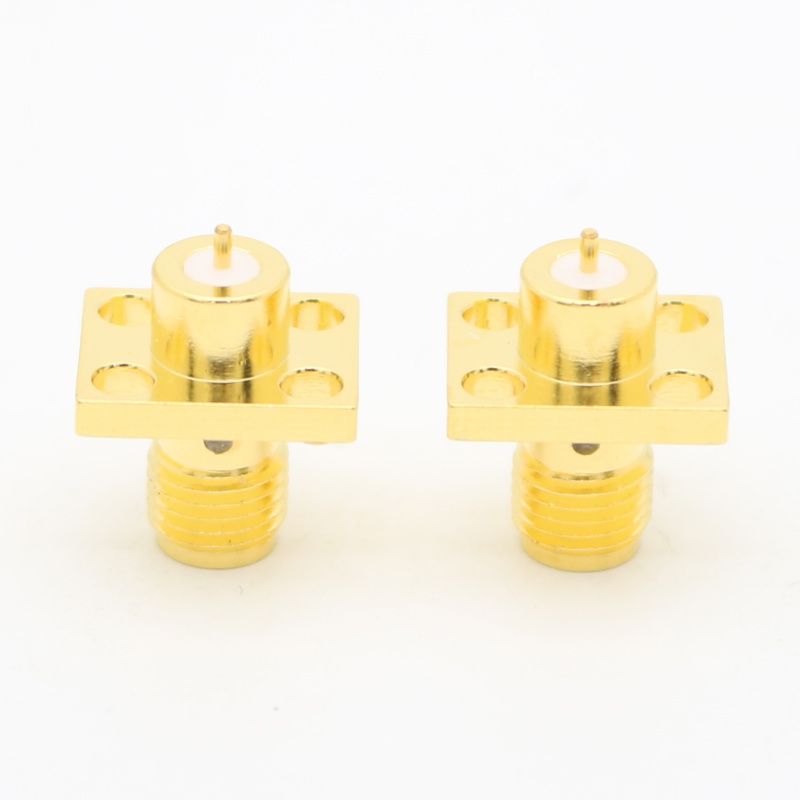 SMA Panel Mount Jack 4-Hole Flange 50 Ohm XMRSMA12