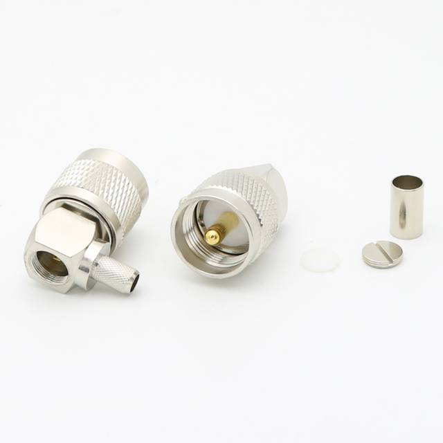 UHF Right Angle Crimp Plug LMR240 SYV-50-4 XMRUHF8