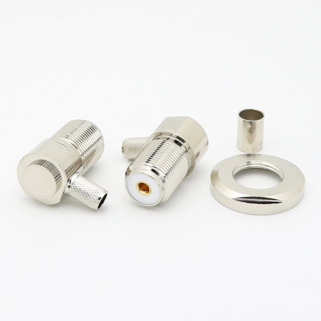 UHF Right Angle Crimp Jack LMR300 SYV-50-5 5D-FB XMRUHF18