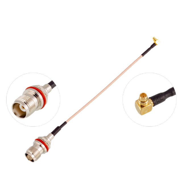 TNC Straight Jack To MMCX Right Angle Plug Cable Assemblies XMRZJ80