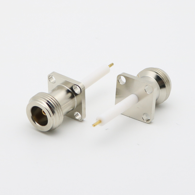 N-Type Panel Mount Jack 4-Hole Flange 50 Ohm XMRN27