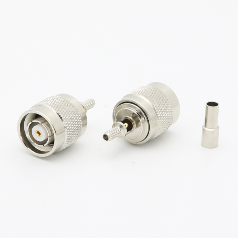 TNC Straight Reverse Crimp Plug RF Connector RG58 XMRTNC28
