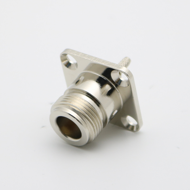 N Panel Mount Jack 4 Hole Flange Crimp XMRN6
