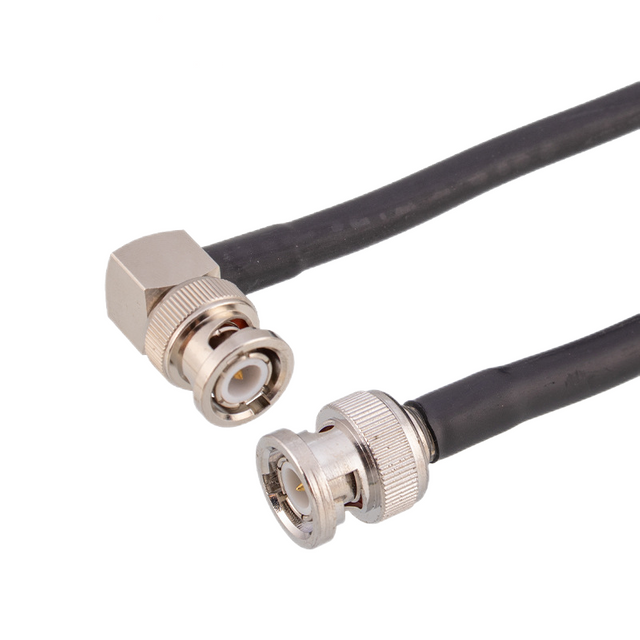 BNC Straight Plug To BNC Right Angle Plug Cable Assembly XMRZJ8