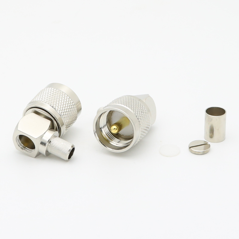 UHF Right Angle Crimp Plug LMR300 SYV-50-5 5D-FB XMRUHF9