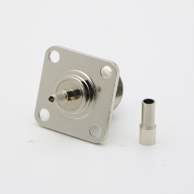 N Panel Mount Jack 4 Hole Flange Crimp XMRN6