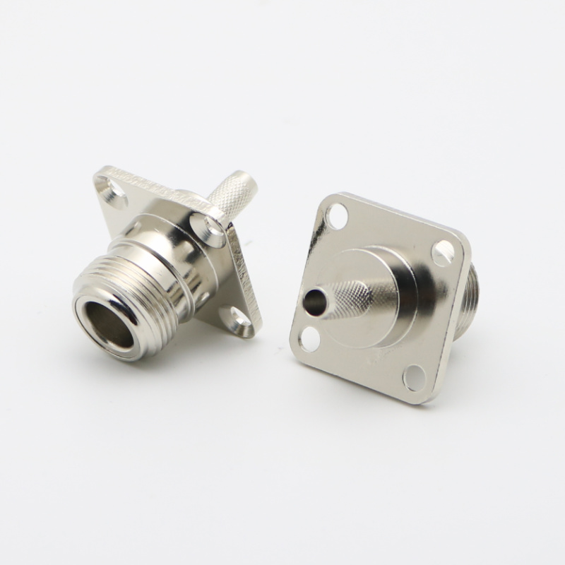 N Panel Mount Jack 4-Hole Flange Crimp 50 Ohm LMR195 CNT195 RG58 RG233 RG142 RG400 XMRN5
