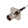 BNC Jack Flange To SMA Straight Plug White RG316 Coaxial Cable XMRZJ7