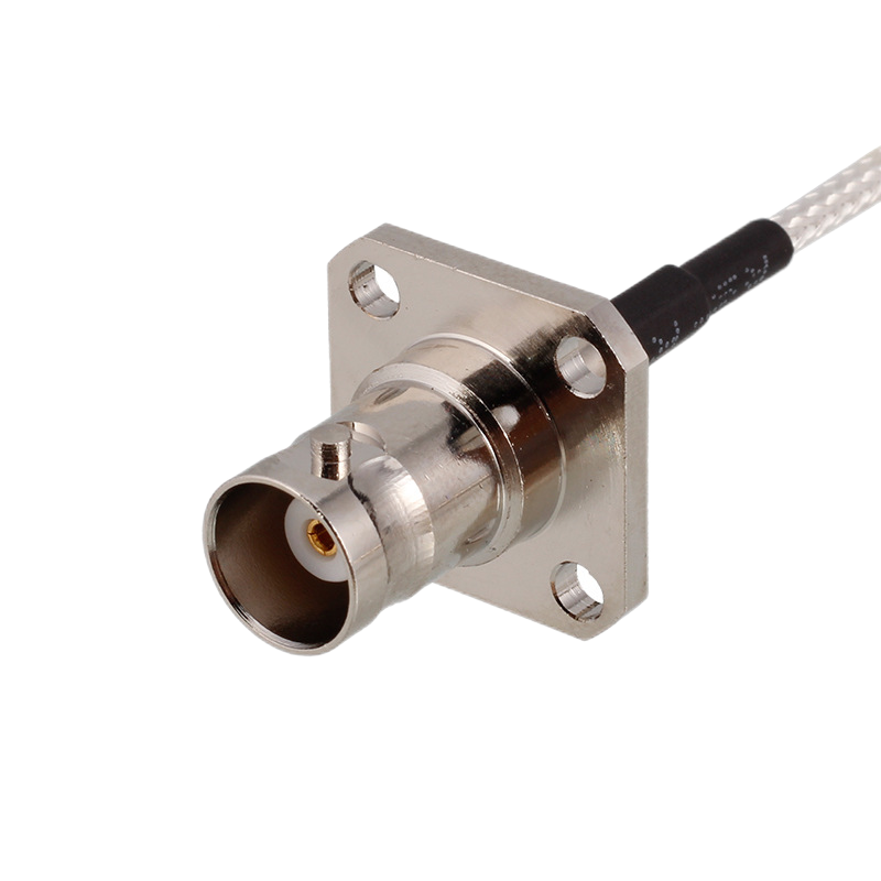 BNC Jack Flange To SMA Straight Plug White RG316 Coaxial Cable XMRZJ7