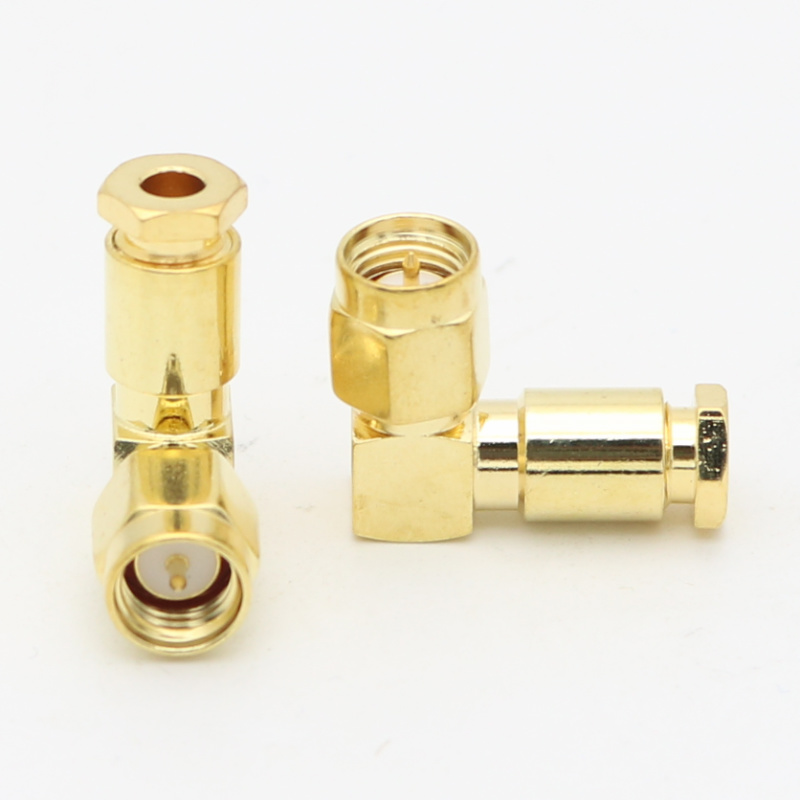 SMA Right Angle Clamp Plug LMR100 RG316 RG174 SFF-50-1.5 XMRSMA9
