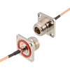 N Jack 4-hole Flange Connector To MMCX Right Angle Plug RF Cable Assemblies XMRZJ32