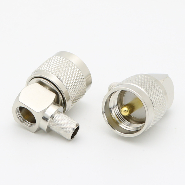 UHF Right Angle Crimp Plug LMR300 SYV-50-5 5D-FB XMRUHF9