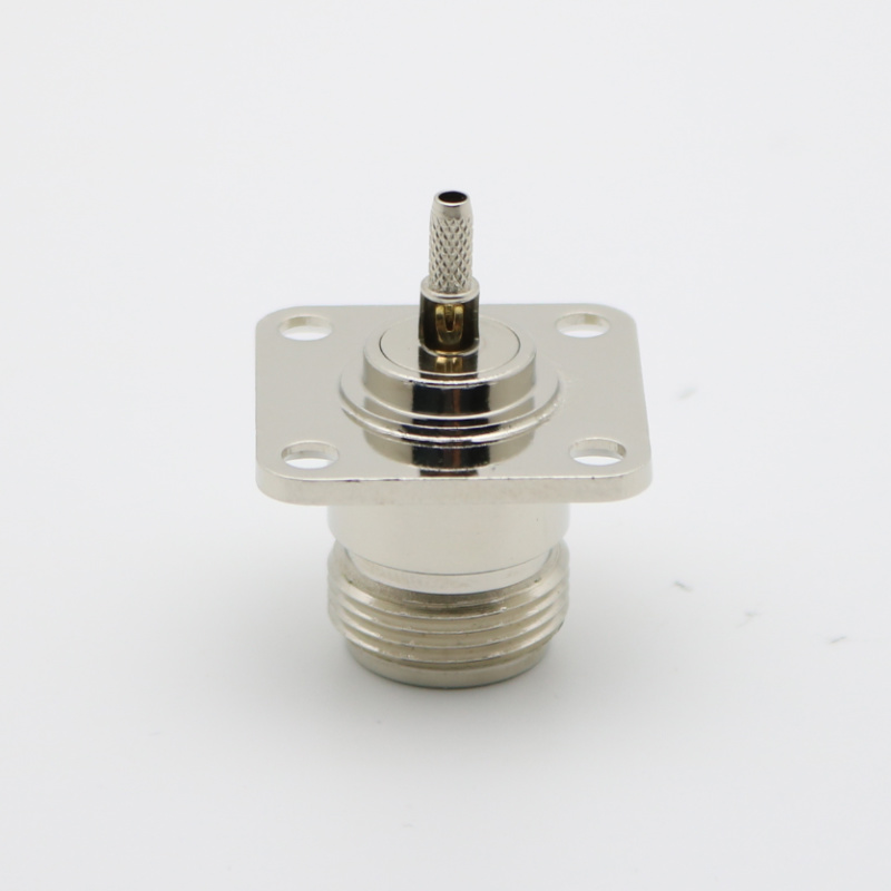 N Panel Mount Jack 4 Hole Flange Crimp XMRN6