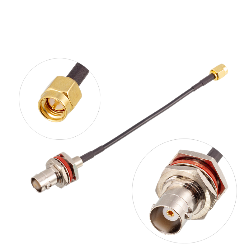 BNC Waterproof Female Connector To SMA Straight Male Connector LMR100 Low Loss Cable Assembly XMRZJ6