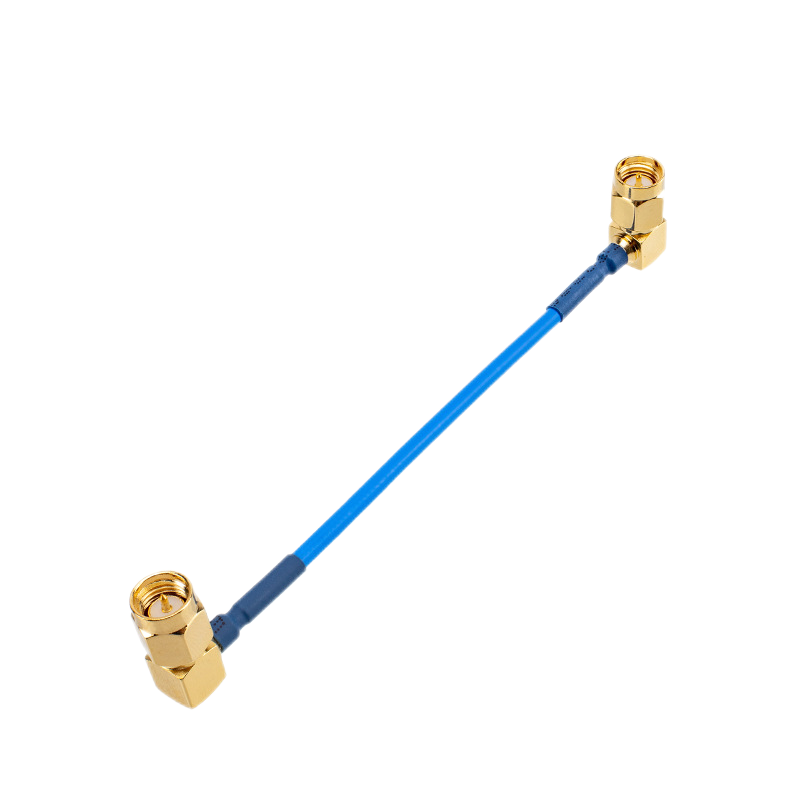 RG405 Blue Semi-flexible SMA Right Angle Plug Cable Assembly XMRZJ67