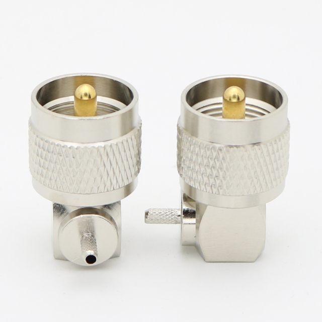 UHF Right Angle Crimp Plug LMR100 RG316 RG174 SFF-50-1.5 XMRUHF6